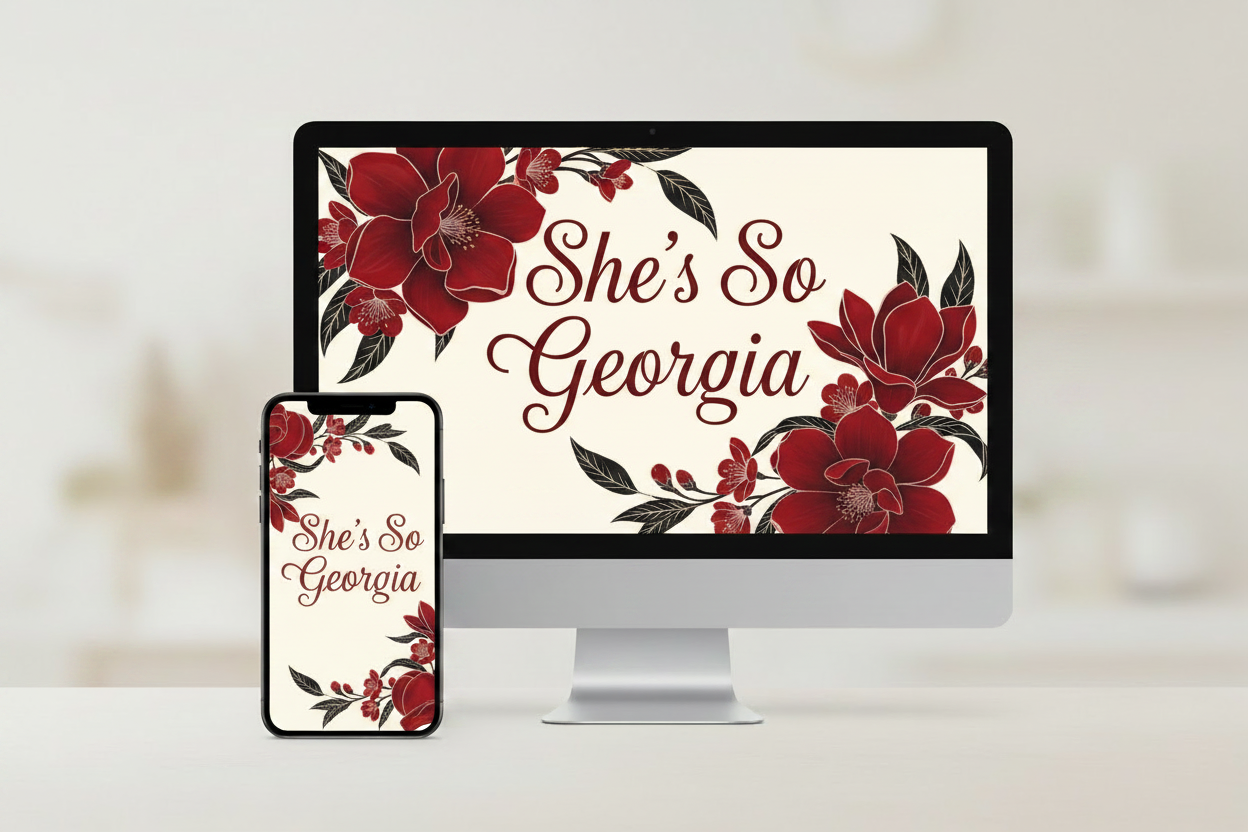 She's So Georgia — Southern Floral Digital Wallpaper Pack