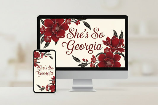 She's So Georgia — Southern Floral Digital Wallpaper Pack
